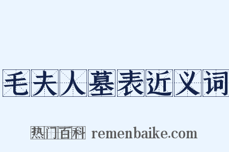 毛夫人墓表近义词是什么意思的图片